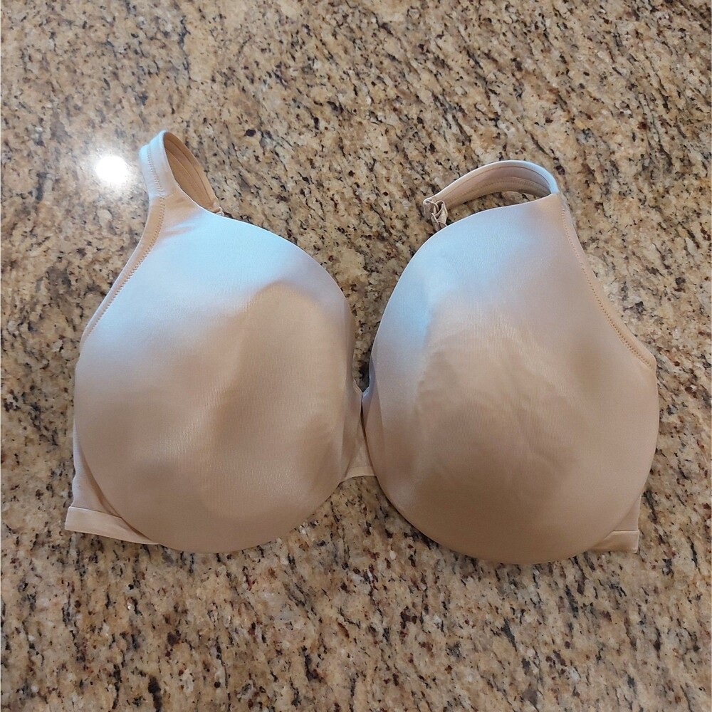 CACIQUE Lightly Lined Full Coverage Bra Size 38H Beige Comfort Smooth UW